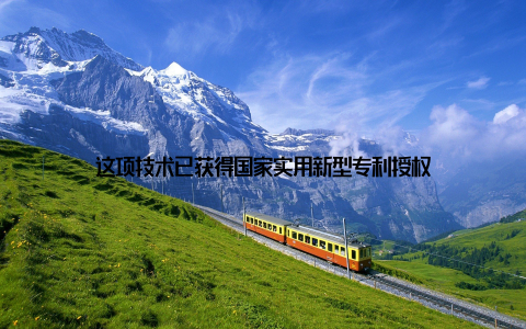 这项技术已获得国家实用新型专利授权