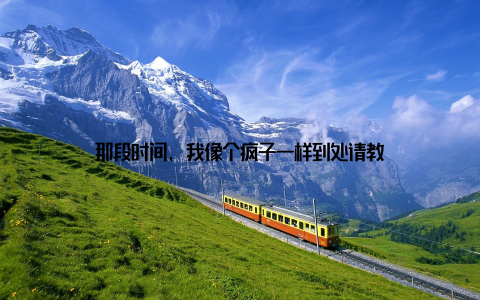 那段时间, 我像个疯子一样到处请教