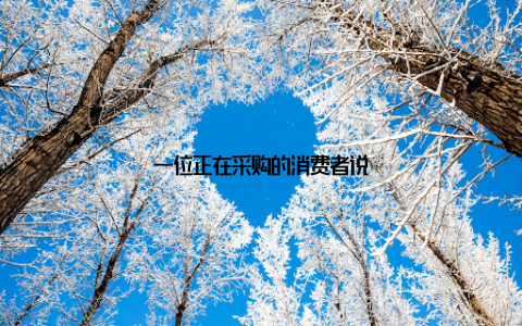 一位正在采购的消费者说