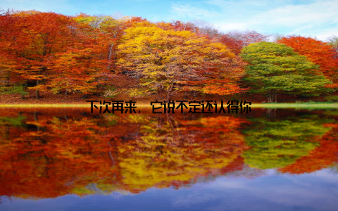 下次再来, 它说不定还认得你