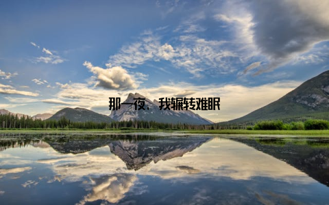 那一夜, 我辗转难眠