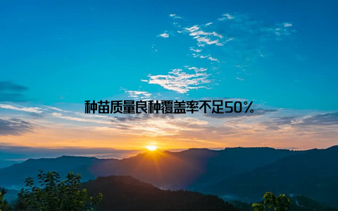 种苗质量良种覆盖率不足50%