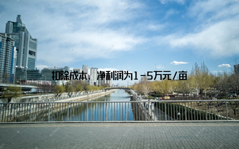 扣除成本, 净利润为1-5万元/亩