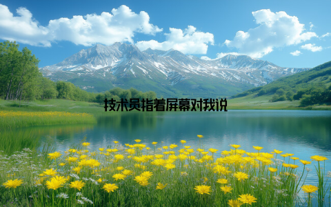 技术员指着屏幕对我说