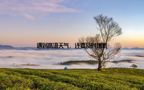 遇到高温天气, 还要及时增氧