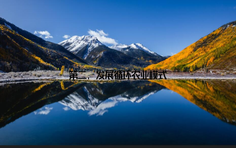 第二, 发展循环农业模式