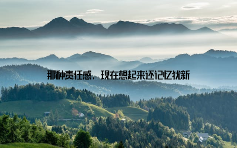 那种责任感, 现在想起来还记忆犹新